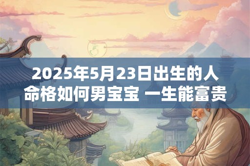 2025年5月23日出生的人命格如何男宝宝 一生能富贵吗