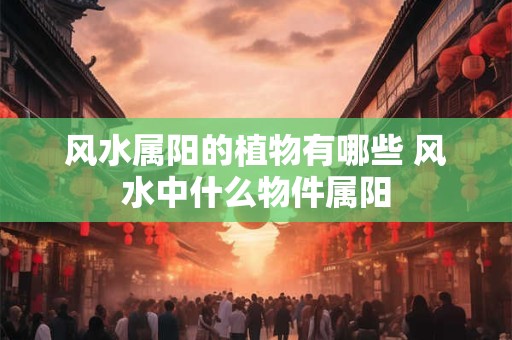 风水属阳的植物有哪些 风水中什么物件属阳