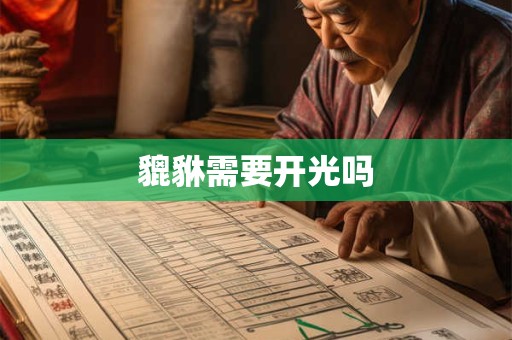 貔貅需要开光吗