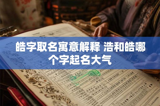 皓字取名寓意解释 浩和皓哪个字起名大气