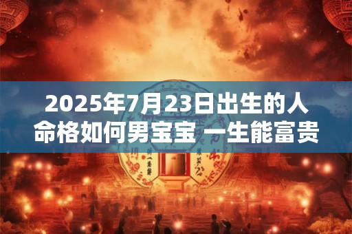 2025年7月23日出生的人命格如何男宝宝 一生能富贵吗