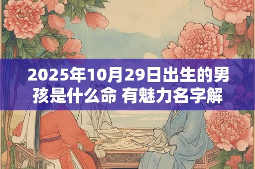 2025年10月29日出生的男孩是什么命 有魅力名字解析