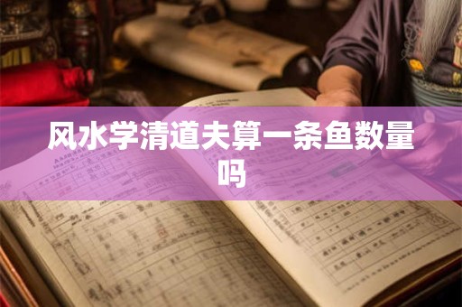 风水学清道夫算一条鱼数量吗