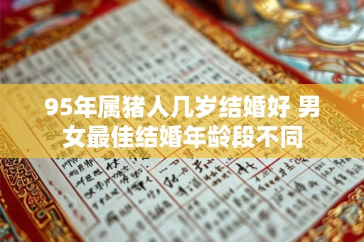 95年属猪人几岁结婚好 男女最佳结婚年龄段不同