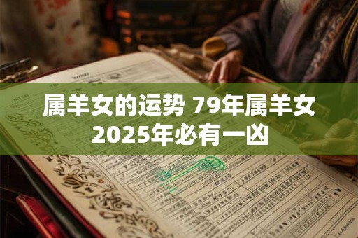 属羊女的运势 79年属羊女2025年必有一凶