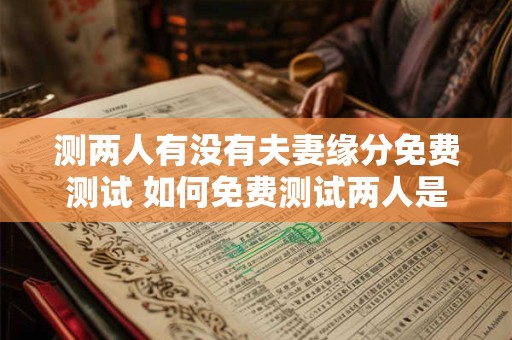 测两人有没有夫妻缘分免费测试 如何免费测试两人是否有夫妻缘分