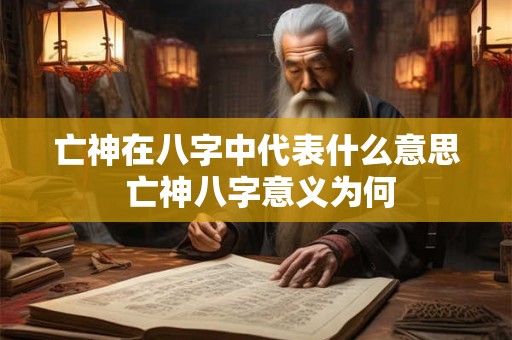亡神在八字中代表什么意思 亡神八字意义为何