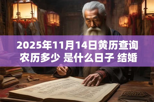 2025年11月14日黄历查询 农历多少 是什么日子 结婚吉时