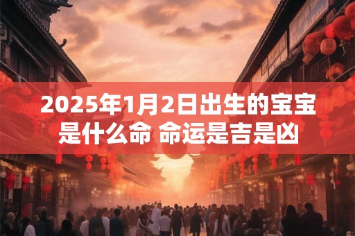 2025年1月2日出生的宝宝是什么命 命运是吉是凶