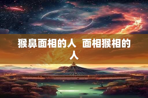猴鼻面相的人  面相猴相的人