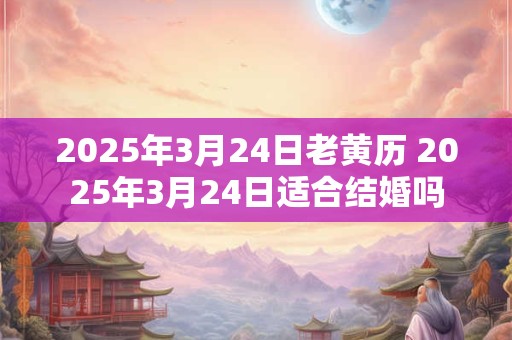 2025年3月24日老黄历 2025年3月24日适合结婚吗