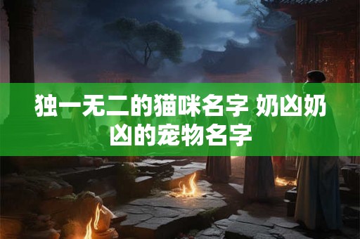 独一无二的猫咪名字 奶凶奶凶的宠物名字