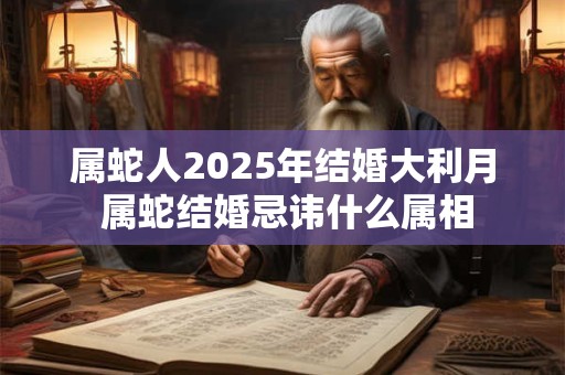 属蛇人2025年结婚大利月 属蛇结婚忌讳什么属相