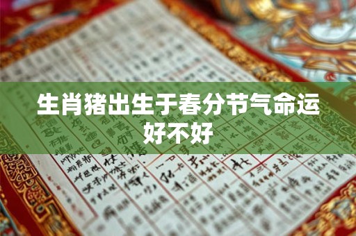 生肖猪出生于春分节气命运好不好
