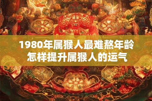 1980年属猴人最难熬年龄 怎样提升属猴人的运气