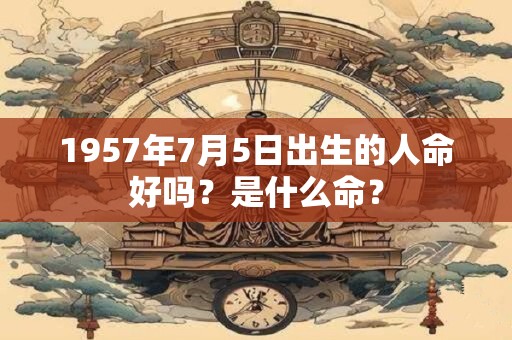 1957年7月5日出生的人命好吗？是什么命？
