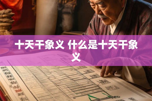 十天干象义 什么是十天干象义
