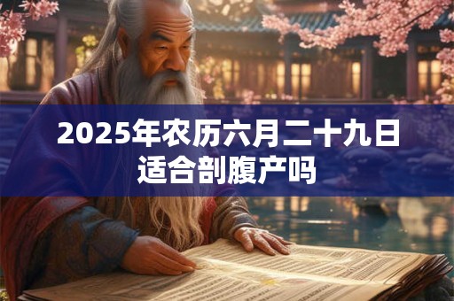 2025年农历六月二十九日适合剖腹产吗