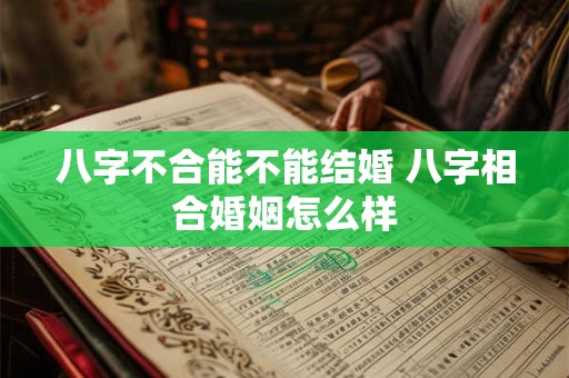 八字不合能不能结婚 八字相合婚姻怎么样