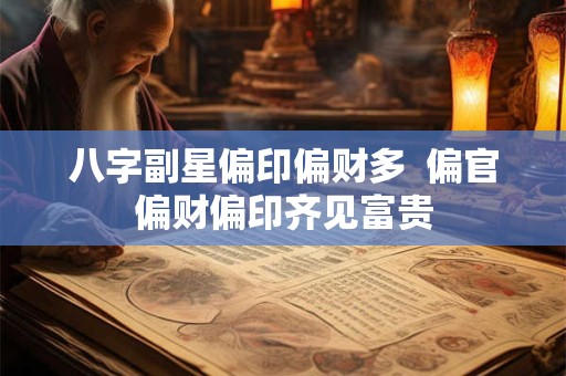 八字副星偏印偏财多  偏官偏财偏印齐见富贵