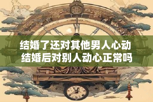 结婚了还对其他男人心动 结婚后对别人动心正常吗
