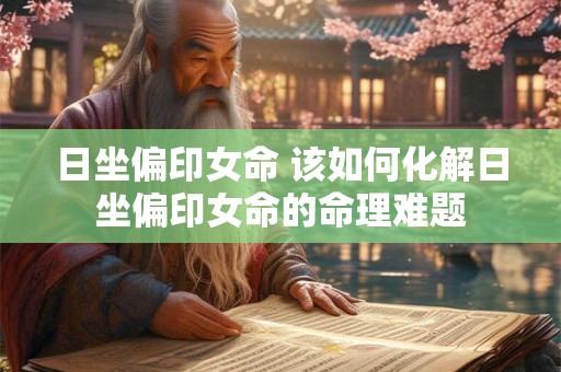 日坐偏印女命 该如何化解日坐偏印女命的命理难题