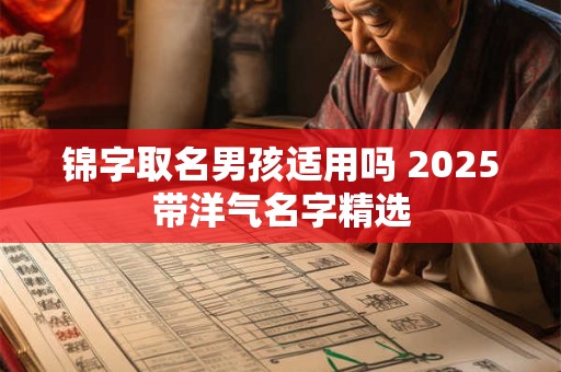 锦字取名男孩适用吗 2025带洋气名字精选