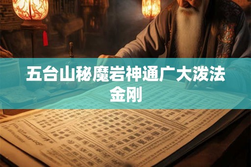 五台山秘魔岩神通广大泼法金刚