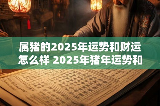属猪的2025年运势和财运怎么样 2025年猪年运势和财运如何