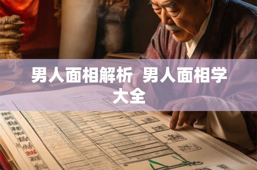 男人面相解析  男人面相学大全