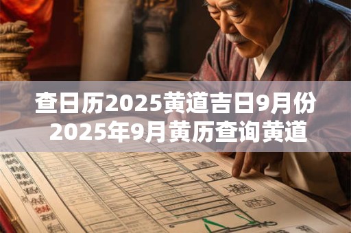 查日历2025黄道吉日9月份 2025年9月黄历查询黄道吉日