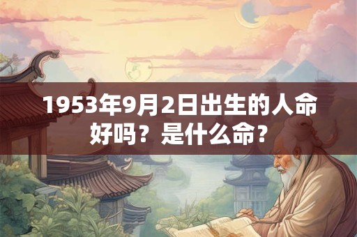 1953年9月2日出生的人命好吗？是什么命？