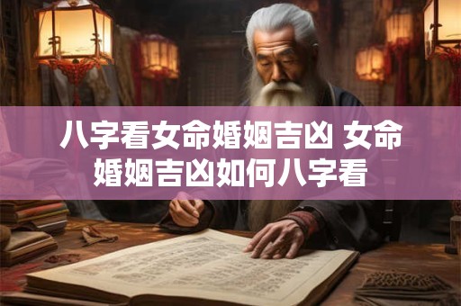 八字看女命婚姻吉凶 女命婚姻吉凶如何八字看