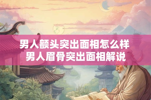 男人额头突出面相怎么样 男人眉骨突出面相解说