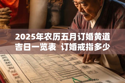 2025年农历五月订婚黄道吉日一览表  订婚戒指多少钱合适