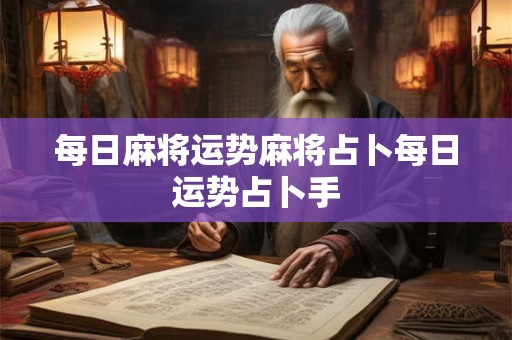 每日麻将运势麻将占卜每日运势占卜手