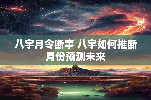 八字月令断事 八字如何推断月份预测未来