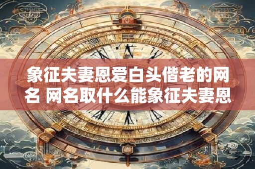 象征夫妻恩爱白头偕老的网名 网名取什么能象征夫妻恩爱白头偕老