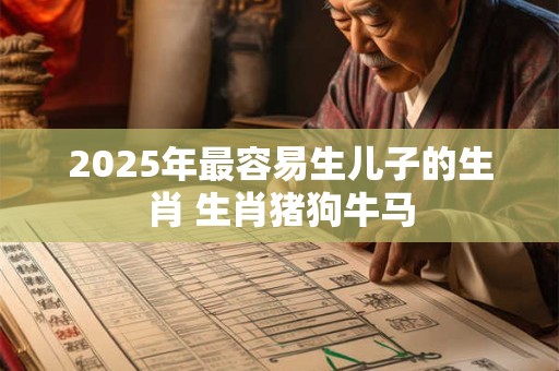 2026年最容易生儿子的生肖 生肖猪狗牛马