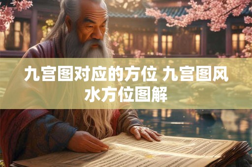 九宫图对应的方位 九宫图风水方位图解