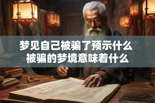 梦见自己被骗了预示什么 被骗的梦境意味着什么