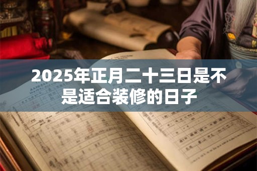 2025年正月二十三日是不是适合装修的日子