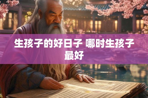 生孩子的好日子 哪时生孩子最好