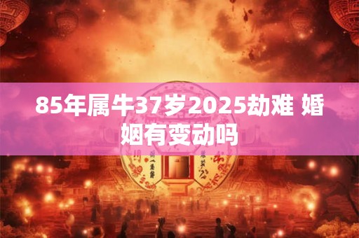 85年属牛37岁2025劫难 婚姻有变动吗