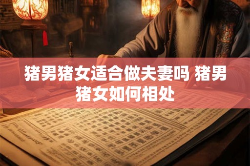 猪男猪女适合做夫妻吗 猪男猪女如何相处