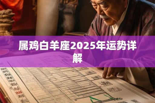 属鸡白羊座2025年运势详解