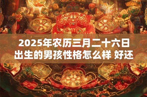 2025年农历三月二十六日出生的男孩性格怎么样 好还是不好