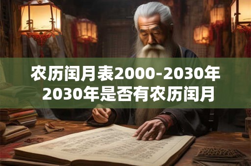 农历闰月表2000-2030年 2030年是否有农历闰月