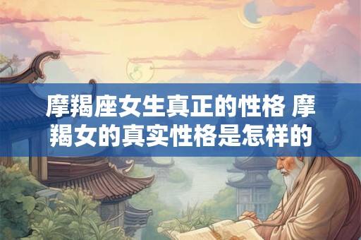 摩羯座女生真正的性格 摩羯女的真实性格是怎样的