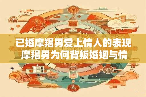 已婚摩羯男爱上情人的表现 摩羯男为何背叛婚姻与情人相爱